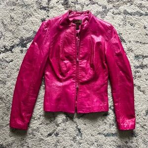 Vintage Danier Hot Pink Leather Jacket